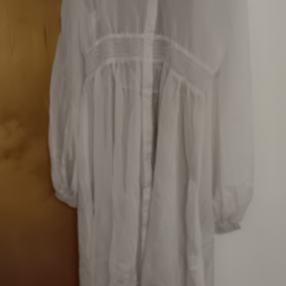 Sheer Button Down Dress Small π EUC - Picture 5 of 5